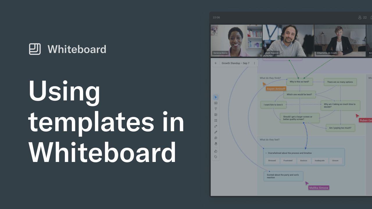 Using templates in Whiteboard