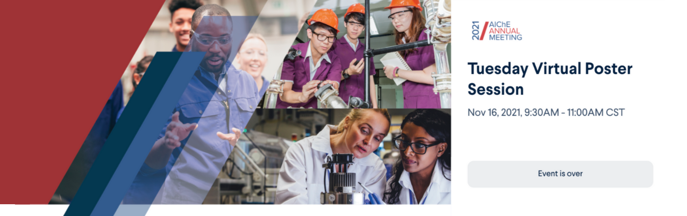 Three engineers in hardhats inspect pipes above two scientists in a lab to the right of a man speaking to a group of other engineers