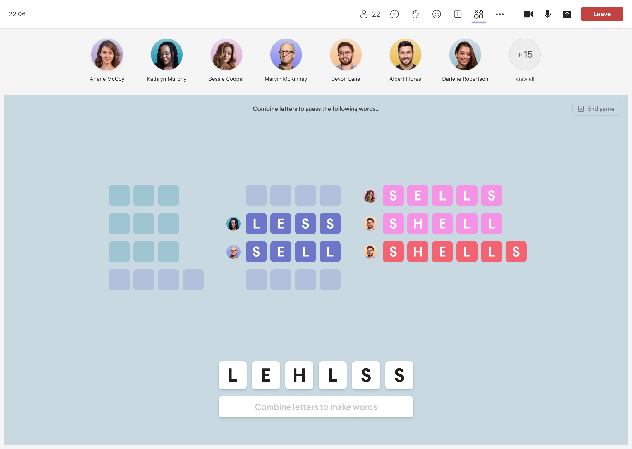 Play a collaborative word game